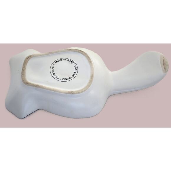 TRINKET/RING DISH-Dog-Ceramic-Black White-Small-Unique - Picture 3 of 7